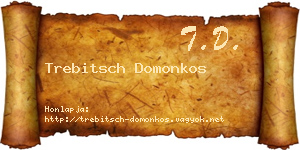 Trebitsch Domonkos névjegykártya